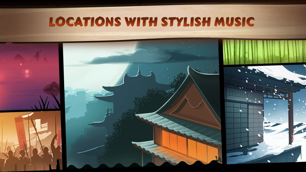 Immersive Locations with Stylish Music in shadow fight 2 mod apk